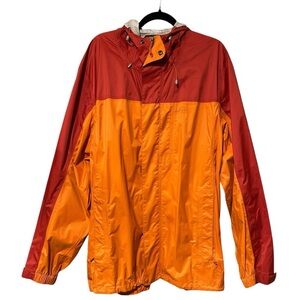 L.L. Bean Amber Orange Color Block Size XXL Tall Trail Model Rain Jacket